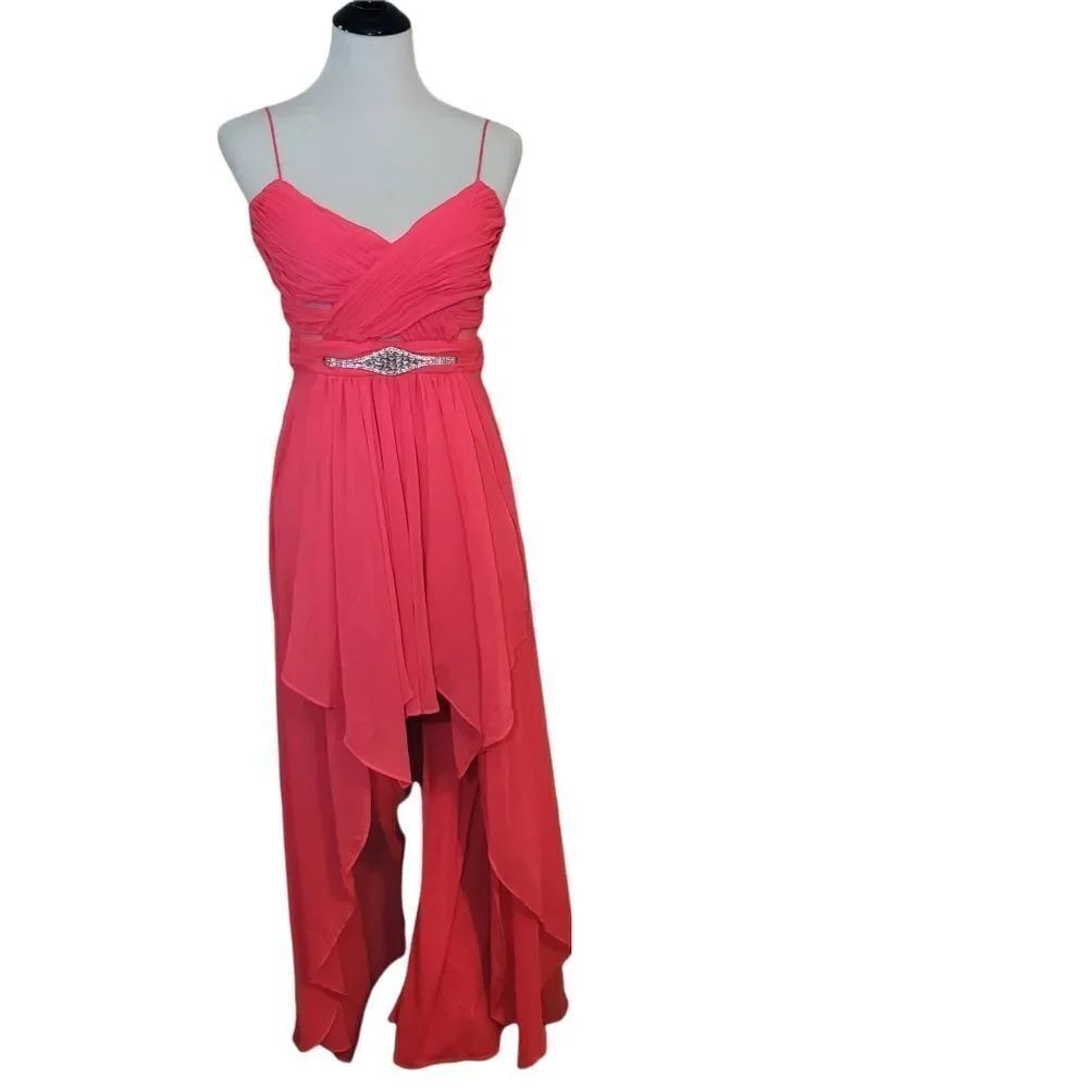 Hailey Logan Adrianna Papell high low dress